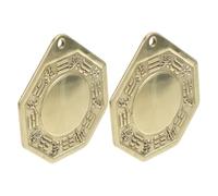 DECHOUS 2pcs Chinese Bagua Mirror Set Copper Metal Convex Mirror Retro Chic Style for Desktop Decor and Home Decoration, Multi-use Feng Shui Wall Art Ornament