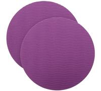 DECHOUS 2pcs Deep Purple round Yoga Support Pads for Knees and Elbows, Thick Non-slip Household Pilates Cushion for Fitness Balance and Protection