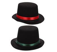 DECHOUS 2Pcs Dog Cowboy Hat for Pets Size 4 5 Black Cotton Denim Puppy Hat with Adjustable Strap Cute Birthday Party for Dogs and Cats