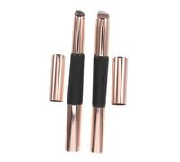 DECHOUS 2PCS Dual-ended Silicone Lip Brush with Protective Caps Retractable Mini Reusable Applicator for Lipstick and Concealer Soft Nonabrasive Beauty Tool for Sensitive Skin and Festival