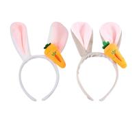 DECHOUS 2pcs Easter Hair Hoops for Pets Bunny Ears Headband Fabric Material Unique Rabbit Ear Shape Party Decoration and Self-portrait Props for Spring Festival