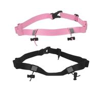 DECHOUS 2pcs Elastic Race Number Belt with 6 Loops and Two Reflective Squares for Secure Bib Attachment and Storing Energy Gels, Lightweight Nylon Adjustable Running Belt for Marathon