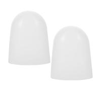 DECHOUS 2pcs Flashlight Diffuser Light Covers, Elastic Silicone Soft White Lamp Diffuser Shades for 2.6-2.7cm Head, Portable Non-Glare Round Spotlight Covers for Camping and Reading