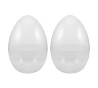 DECHOUS 2pcs Giant Clear Easter Eggs Plastic Fillable Easter Xl Egg Party Supplies for Filling Treats Party Favor Hunt Classroom Prize Supplies Decoration