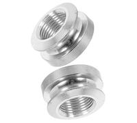 DECHOUS 2pcs Guitar Endpin Tip Strap Buttons Pickup Tail Pin Caps Copper M9 Threaded Rounded Silver Easy to Carry and Resistant to Deformation for Electric and Acoustic Guitar on The Go
