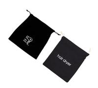 DECHOUS 2pcs Hair Dryer Bag Canvas Waterproof Pouch Drawstring Pouch Secure Storage Can Be Hung on The Wall Practical Storage Solution for Home and Guest Bedroom