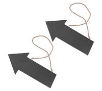 DECHOUS 2pcs Hanging Chalkboard Arrow Wooden Arrow Chalkboard Sign Rustic Primitive Style with Twine Hanger Guide Direction for Room Or Housewarming