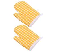 DECHOUS 2pcs Heat-resistant Oven Mitts for Cooking with Anti-steam Scalding, Lightweight Polyester Material and Hanging Rope, Classic Simple Kitchen Gloves for Baking and Microwave Use