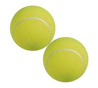 DECHOUS 2Pcs Inflatable Large Tennis Ball with Gas Needle Rubber Outdoor Pet Ball for Dogs Soft Flannel Surface Suitable for Play and Training