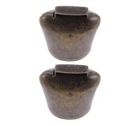 DECHOUS 2Pcs Iron Cattle Bells Medium Antique Bronze Loud Livestock Farming Accessories for Cows Sheep Pet Decoration and Crafts