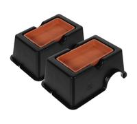 DECHOUS 2pcs Large Humid Reptile Hideout Cave for Leopard Geckos Moisture-retaining Ceramic Shelter Aquarium Gecko Hide with Humidity for Crawling and Comfort