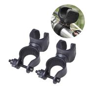 DECHOUS 2pcs LED Light Stand Flashlight Clamp Bike Light Holder LED Rack Flashlight Mount Bike Mount Holder Black