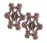 DECHOUS 2Pcs Metal Floss Bobbins Thread Holder Embroidery Floss Organizer Cross Stitch Threading Board for Household Stitching and Craft Use