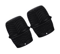 DECHOUS 2pcs Metal Microphone Mesh Heads Replacement with Sponge for Wireless Mic Bs- Corrosion-resistant Grille Covers for Ktv Dance Conference and Vocal Use