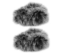 DECHOUS 2pcs Microphone Wind Muffs Lapel Windscreens with Noise Reduction Soft and Comfortable Furry Material for Recording Devices and Handheld Devices for Speeches and Live Broadcasts