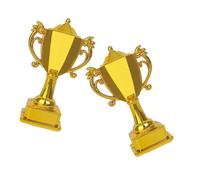 DECHOUS 2pcs Mini Trophies for Dollhouse Lightweight Award Decorations to Enhance Role Playing Scenarios and Imaginative Play Game Rooms and Parties