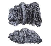 DECHOUS 2pcs Miniature Rockery: Artistic Micro Landscape Resin Rockery Decor - Miniature Fake Mountain For Tabletop Terrarium Aquarium Garden