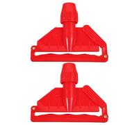 DECHOUS 2pcs Mop Handle Clip Plastic Red Replacement Part for Mop and Floor Cleaning Operations in High-demand Areas