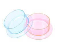 DECHOUS 2pcs Multi-function Plastic Pet Water Basin and Food Feeder Bowl with User-friendly Design for Chinchilla and Guinea Pig, Simple Structure and Chic Look for Small Animal Feeding