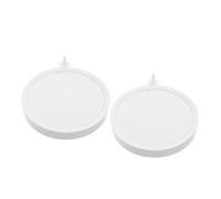 DECHOUS 2pcs Nano Bubble Air Stone Diffuser 50mm White for Aquarium Oxygen Pump Quiet Round Air Stones Disc for Fish Tank Aeration Accessories