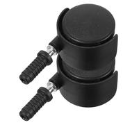 DECHOUS 2pcs Office Chair Wheels Replacement, 2 Inch Black Abs and Iron Caster Wheels with M7 Stem Diameter, Easy to Install and Provides Safety, Suitable for Office Chairs and Coffee