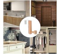 DECHOUS 2pcs Over The Door Hooks Door Back Hangers 2.95x2.36x0.79in Wood Iron Space Saving Sturdy Modern Design for Living Room and House