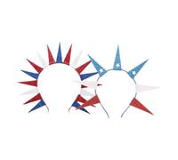DECHOUS 2pcs Patriotic Headband Glitter Stars Statue of Liberty Design for Independence Day and National Celebrations Comfortable Ages