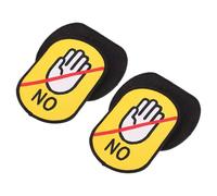 DECHOUS 2pcs Pet Social Identifier Stickers High-Visibility Leash Warning Labels Do Not Pet Dog Identification Tags Comfortable Fabric Patches for Safe