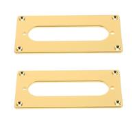 DECHOUS 2pcs Pickup Frame Rings 92x46mm Dual Coil to Single Coil Mounting Rings Metal with Screws for Electric Guitar Accessories Golden