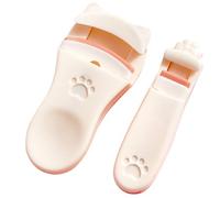 DECHOUS 2pcs Portable Eyelash Curlers for Asian Eyes Professional Cat Claw Design Travel-Friendly Makeup Tool for Precise Lash Curling and Hold Ivory White Combo