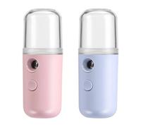 DECHOUS 2pcs Portable USB Nano Facial Mist Sprayer Deep Hydrating Face Skin Moisturizer Machine with Atomization Technology Lightweight Rechargeable Facial Steamer for Makeup Refresh and