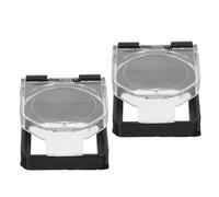 DECHOUS 2Pcs Power Button Safety Cover: Waterproof Dustproof Push to Start Button Guard Adhesive Plastic Switch Cover Protector - Inner Diameter 26mm - for Emergency Stop Switch