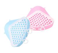 DECHOUS 2pcs Rabbit Potty Toilet Box Plastic Pet Potty Easy to Clean Pet Training Litter Box for Small Animals Chinchilla Household Use