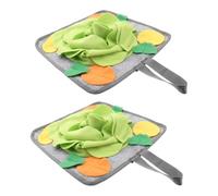 DECHOUS 2pcs Rabbit Snuffle Mats Slow Feeding Pads Pet Training Nose Work Cushion Intelligence for Rabbits Anxiety Relief and Stress Reduction in Green