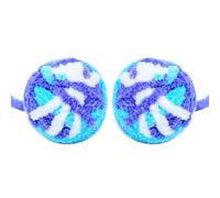 DECHOUS 2pcs Rainbow Yarn Balls Cat for Physical Exercise and Attracting Cats Soft Fluffy Pompon Balls for Indoor Play and Chewing Suitable and Dogs Random Color