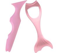 DECHOUS 2pcs Reusable Silicone Eyeliner Aid Tool with Scale for Precise Eye Makeup Drawing Multifunctional Mascara and Lipstick Drawing Aid Suitable for Beginners and Experts