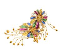 DECHOUS 2pcs Shoulder Embellishments Decorative Shoulder Embellishments for Women Lightweight Versatile Polyester Flower Sequin and Tassel Design Glamorous Sophisticated Cosplay