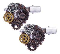 DECHOUS 2pcs Steampunk Hair Clips for Women, Alloy Alligator Hair Barrettes with Gothic Chic Style, Not Easy to Fade Or Break, for Stage Performance and Halloween Accessories