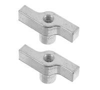 DECHOUS 2pcs through Hole Wing Nut Knob for Stage Mounting and Lighting Equipment, T Knob Screw Nut Made of Cast Aluminium Alloy Wide Compatibility and Space Saving Design in Silver