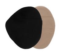 DECHOUS 2pcs Triangular Prosthetic Breast Cover Cotton Breathable Women Bra Sponge Inserts Sleeve Prosthesis Bra Pads Cover, Black & Khaki, L Size