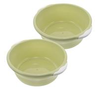 DECHOUS 2pcs Wash Basin Plastic Basin Medium Size Environmental Protection Multi Function Household Washbasin for Bathroom and Kitchen Use