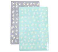 DECHOUS 2pcs Water Cushion Cat Dog Feeding Mat Non-slip Waterproof Catching Effect Place under Feeding Bowls Home Floor Protection for Cats and Paws Random Random Color