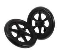 DECHOUS 2pcs Wheelchair Front Wheel Replacement, Black Plastic and Rubber Material, Quick Replacement and Easy Installation, Suitable for Care Facilities and Home Use