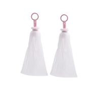 DECHOUS 2pcs White Foaming Soap Nets with Comfortable Texture and Sturdy Pp Material, Can be Hung for Easy Drying, Facial Skin Care Tool for Washing Face and Shower Use