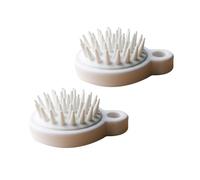 DECHOUS 2pcs White Scalp Massage Cleansing Scrubbers for Bathing and Washing Hair, Multi-Purpose Quick Dry Brushes Made of Pp and TPE, for Home and Outdoor Travel