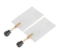 DECHOUS 2pcs Zinc Electrode Plates with Terminal for Electrochemistry Lab, Zinc Plate Material with Red Binding Post, Support Electrochemistry Lessons and Quick Ammeter Attachment,