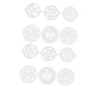 DECHOUS 2sets Cake Cake Topper Baking Tray Cake Pans Cupcake Liners Cake Dome Cake Stand Pastel Cake Pop Sticks Number Cake Molds Cakes Cookie Dough Baking Template Decor White 6pcs*2
