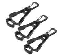 DECHOUS 3 Pcs Gloves Clips Glove Keeper Plastic Clamp Lightweight Black and Scarf Outdoor Work Sports Utility Anti-loss Clip