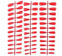 DECHOUS 3 Sets 72pcs False Nail Tip Fake Nails Manicure Accessories Plastic Red Ballet Coffin Shape Fit Comfortable Easy Apply DIY Wedding