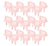 DECHOUS 30pcs Babyproof Electric Socket Covers with Pink Pattern Safety Outlet Plugs Protective Caps for Electrical Safety in Home